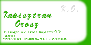 kapisztran orosz business card